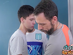 Barebacking Dilfs Fuck Twink Un Public Locker Room 3some